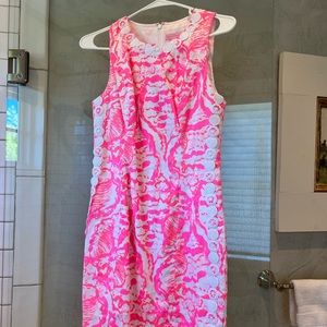 Lilly Pulitzer Bright Pink Patterned Dress, Size 0